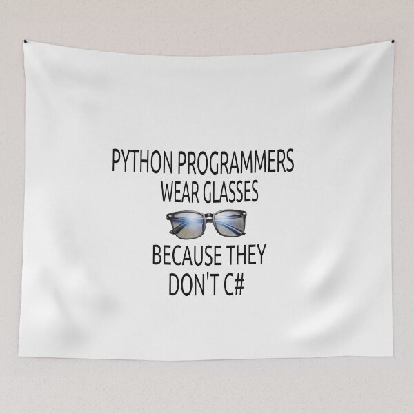 Item preview, Python Programmers Wear Glasses Because They Don't C# designed and sold by Peace Cyebukayire.