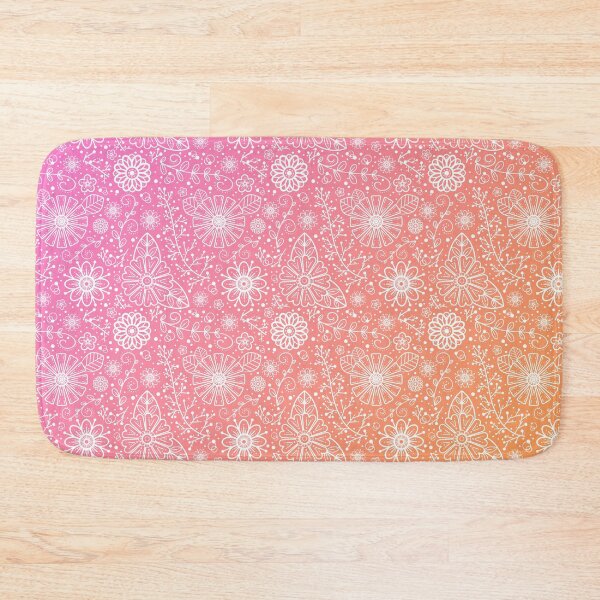 Item preview, Florals on Pink Orange  designed and sold by lisanganart.