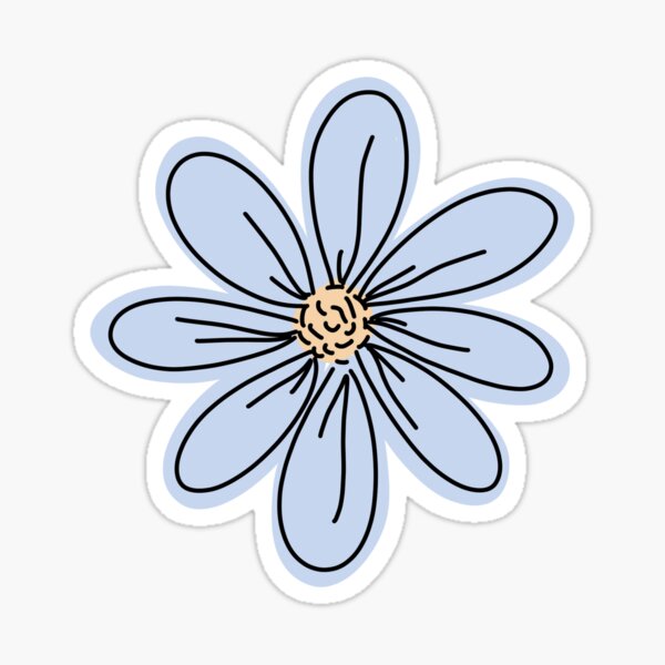 Bébé fleur bleue Sticker