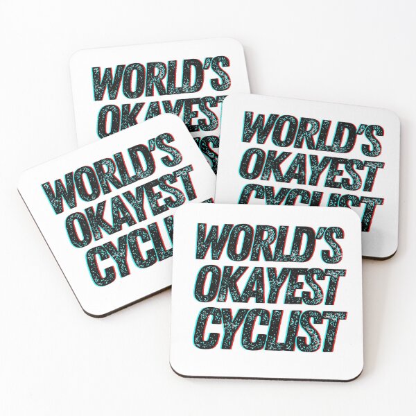 Item preview, World's Okayest Cyclist designed and sold by The Little Wood Cottage.