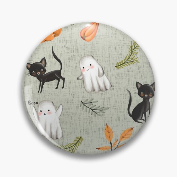 cats and pumpkins Pin