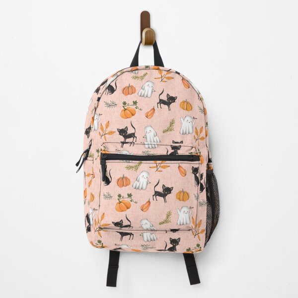 Item preview, cats and pumpkins - pink designed and sold by Petit Faon Prints.