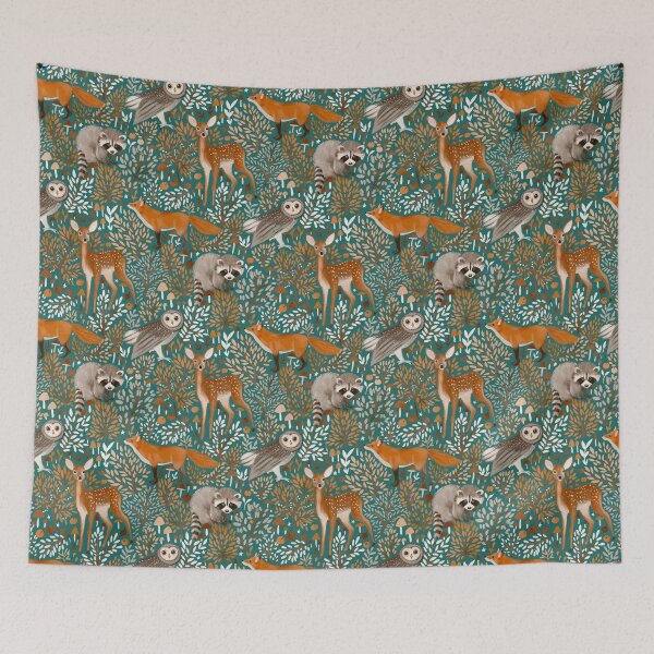 Item preview, Winter woodland - green designed and sold by Petit Faon Prints.