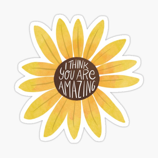 Amazing Sunflower Sticker