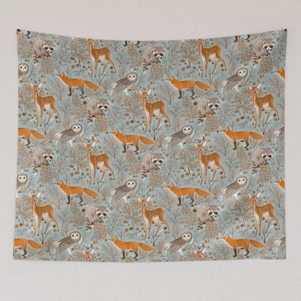 Item preview,  Winter woodland - mint designed and sold by Petit Faon Prints.