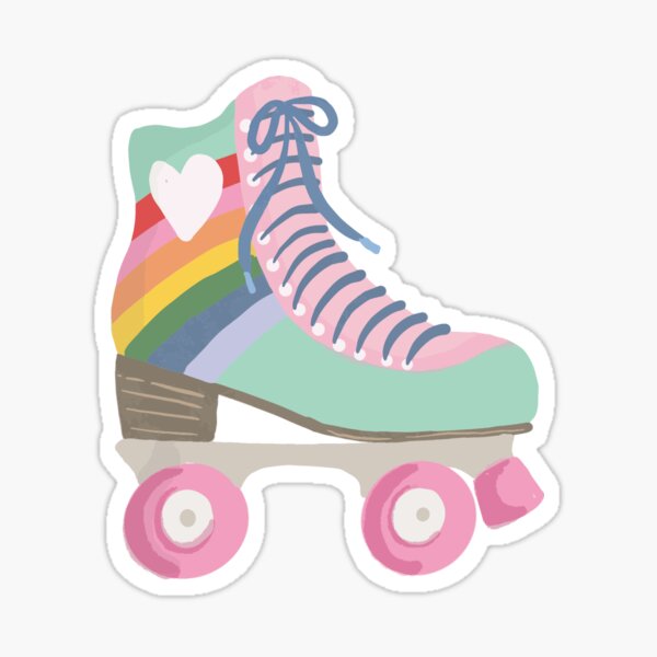 Rainbow Roller Skate Sticker