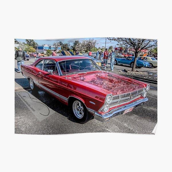 Misted Ford Fairlane in red Poster