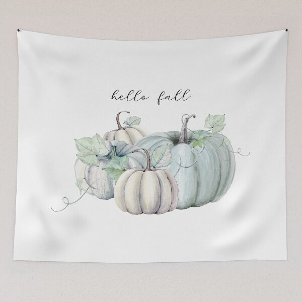 Item preview, Hello Fall blue pumpkin designed and sold by SylviaCook.