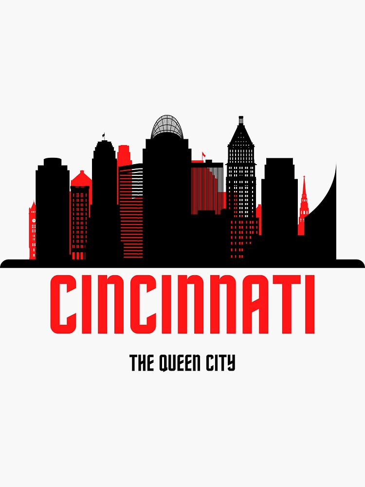 "Cincinnati Cincy Queen City" Sticker for Sale by ml77pro Redbubble