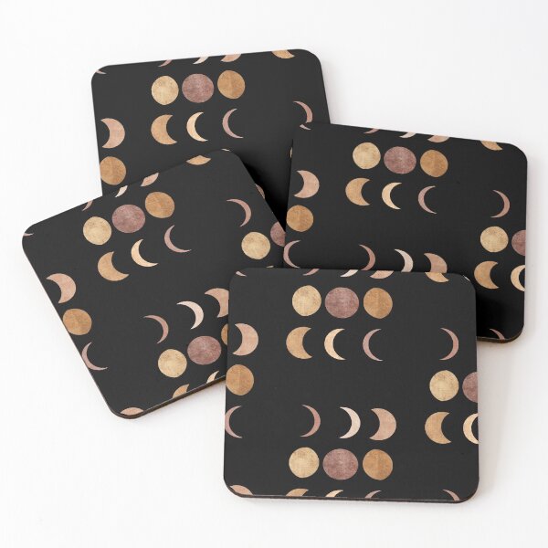 Item preview, Burnt Orange and Red Neutral Palette - Lunar Moon Phases - Print Pattern - Starry Night Sky - Minimalistic Simple - Art Illustration designed and sold by seaniekai.