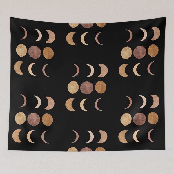 Item preview, Burnt Orange and Red Neutral Palette - Lunar Moon Phases - Print Pattern - Starry Night Sky - Minimalistic Simple - Art Illustration designed and sold by seaniekai.