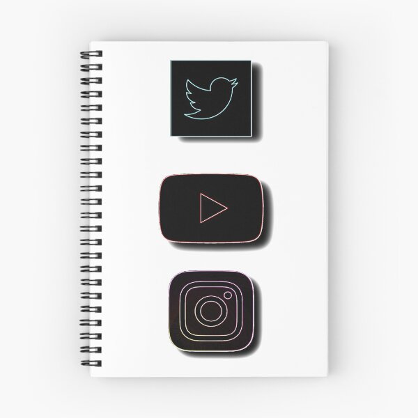 Aperçu de l'œuvre SIGNES NEON YOUTUBE, INSTAGRAM ET TWITTER créée et vendue par LulaBa.