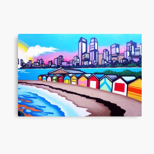 Item preview, Bathing Boxes graffiti, Brighton designed and sold by Roz McQuillan Fine Art & Photography.