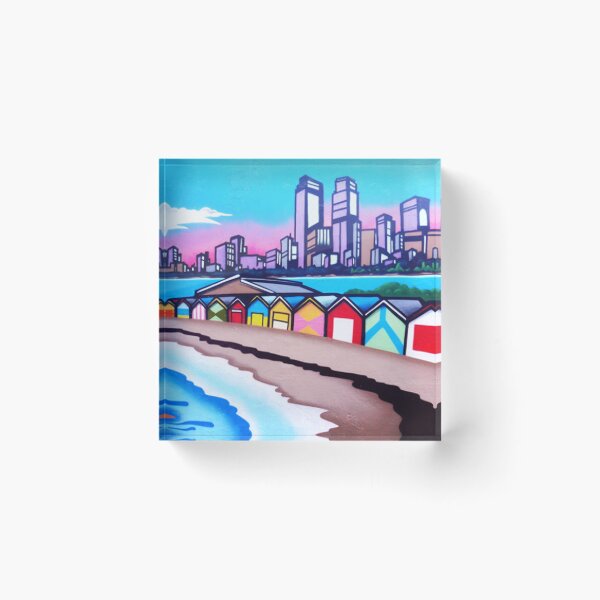 Item preview, Bathing Boxes graffiti, Brighton designed and sold by Roz McQuillan Fine Art & Photography.