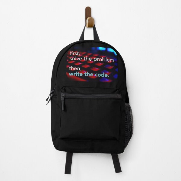 Item preview, First solve the problem then write the code. Coding meme designed and sold by Robloz.