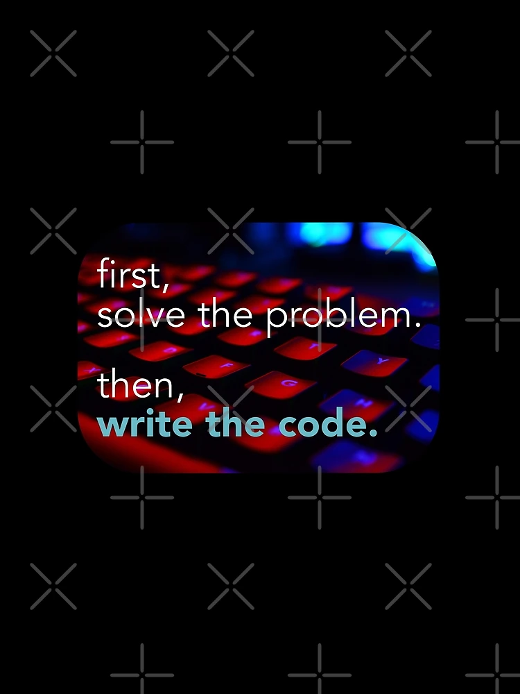 Thumbnail 3 of 3, Scarf, First solve the problem then write the code. Coding meme designed and sold by Robloz.