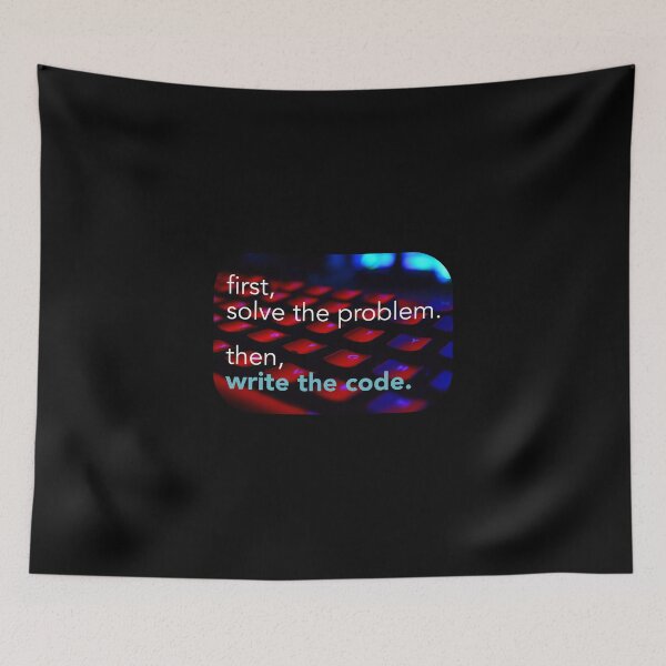Item preview, First solve the problem then write the code. Coding meme designed and sold by Robloz.