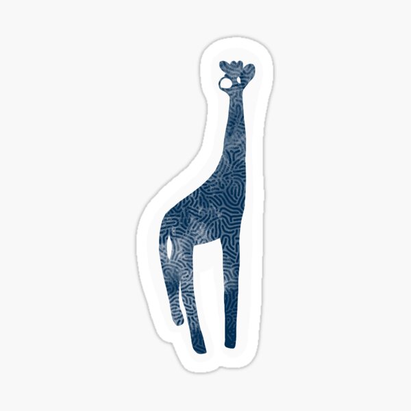  Blue Giraffe Sticker