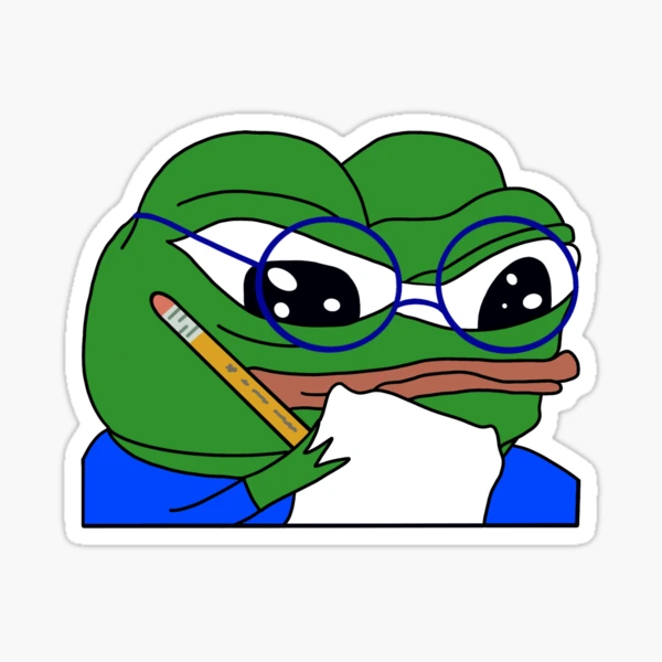 Sticker for Sale avec l'œuvre « Émote PepoNotes Twitch » de l'artiste  hannahmillar | Redbubble