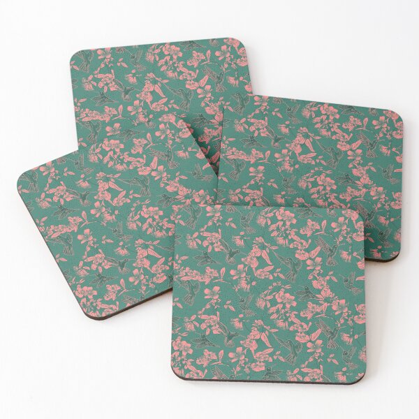 Item preview, Pink and Teal Hummingbird Paradise designed and sold by Carolina Diaz.