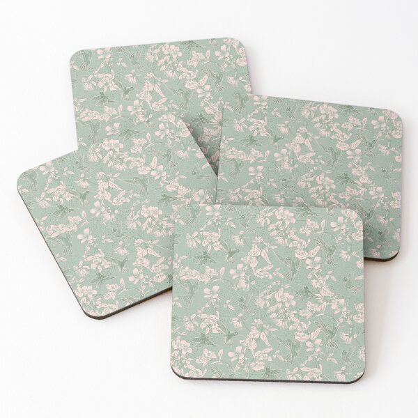 Item preview, Sage and Blush Hummingbird Paradise designed and sold by Carolina Diaz.