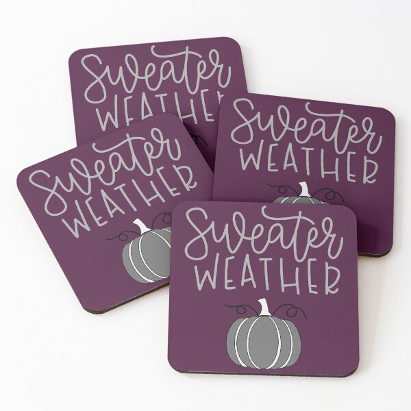Item preview, Sweater Weather Quote and Pumpkin Design designed and sold by JadesCanvas.