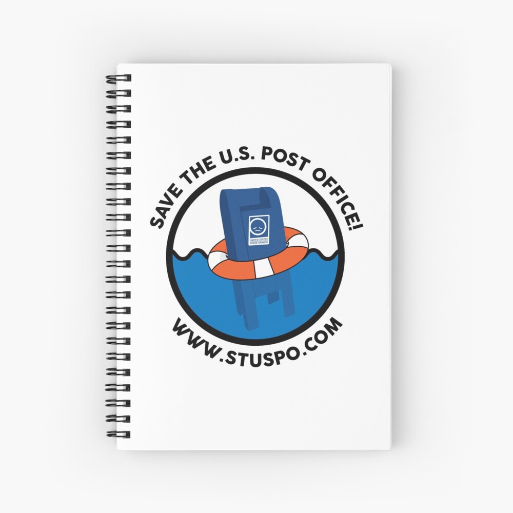 Save the US Post Office - STUSPO in Black Spiral Notebook