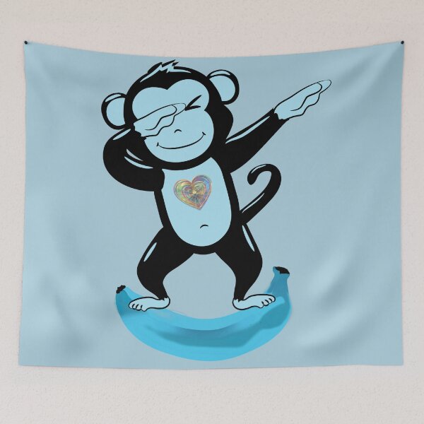 Item preview, Cute blue monkey dabbing designed and sold by Astralia.