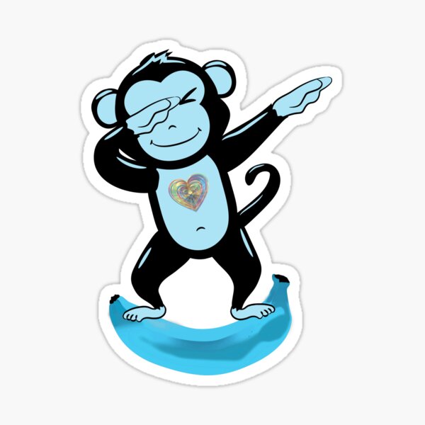 Item preview, Cute blue monkey dabbing designed and sold by Astralia.