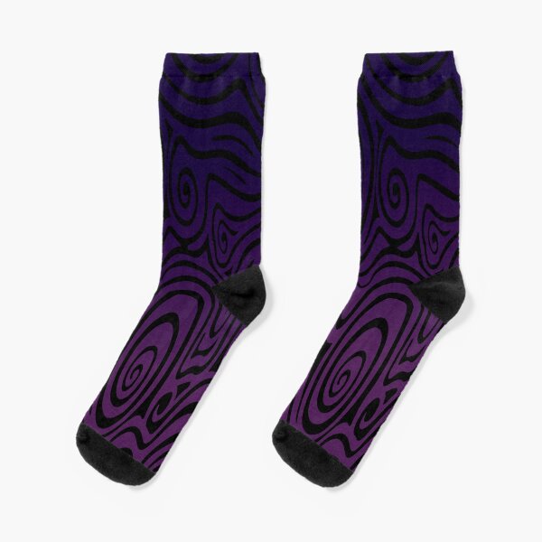 Deep Purple Swirl Pattern Socks