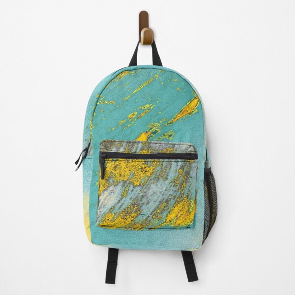 Item preview, Yellow Islands - Cyan, Yellow Abstract Oil Paint Art designed and sold by goodygoodstuff.