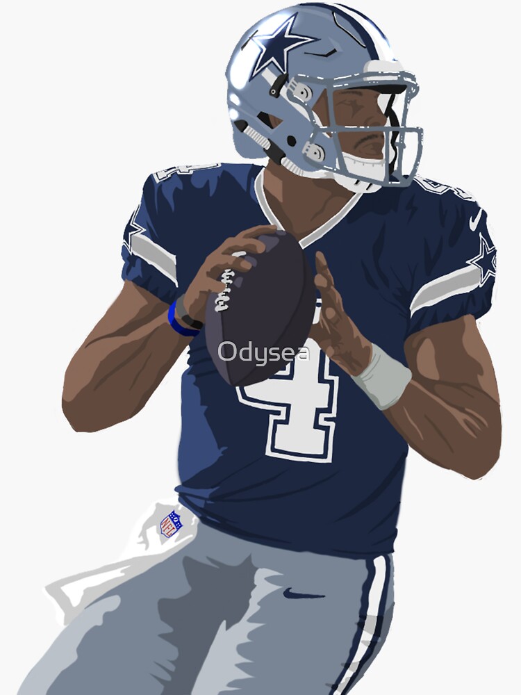 Dak Prescott Home Jersey Sticker for Sale by designsheaven