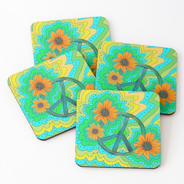 Item preview, sunflower peace designed and sold by marygLOVESart.