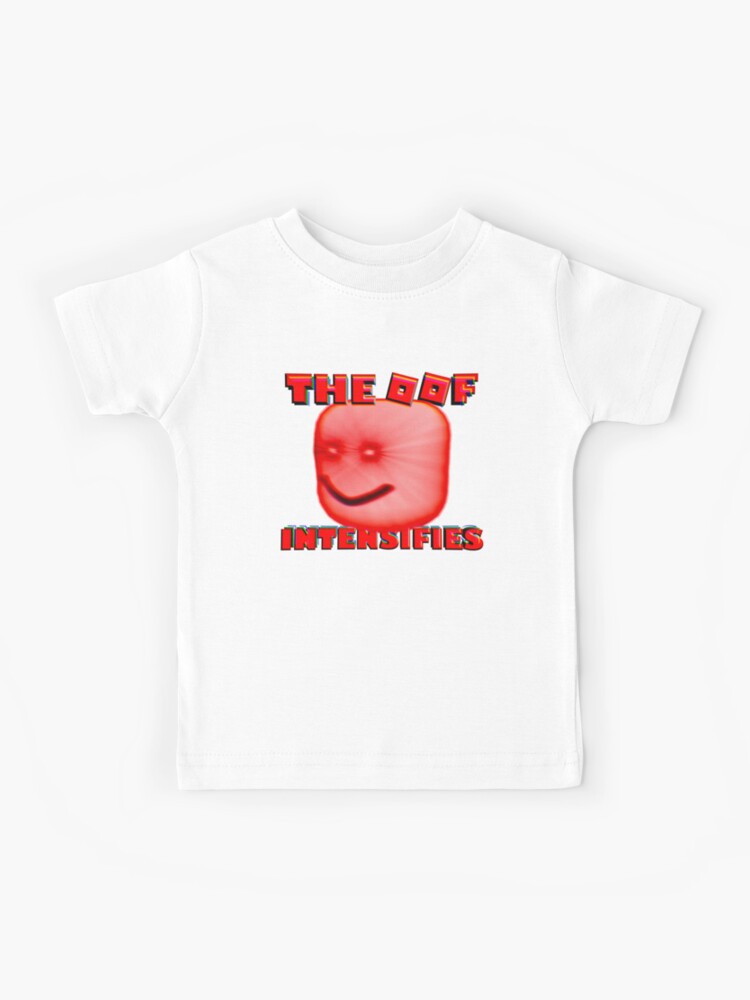 The Oof Intensifies Block Head Roblox Kids T Shirt By Robloxrox Redbubble - tie on head roblox