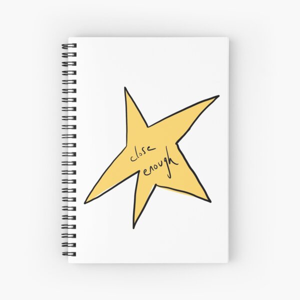 Close Enough Gold Star Spiral Notebook