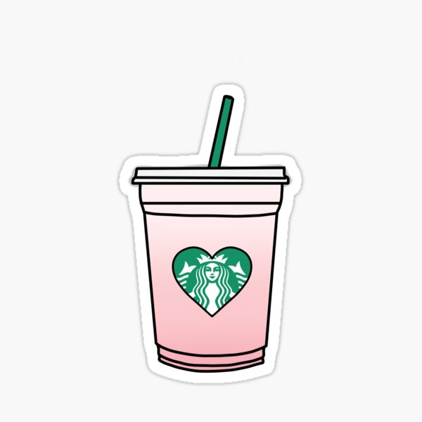 starbucks pink drink Sticker for Sale by audreyelizabeh