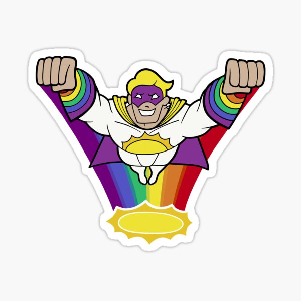 Captain Sunshine Saves the Day Sticker