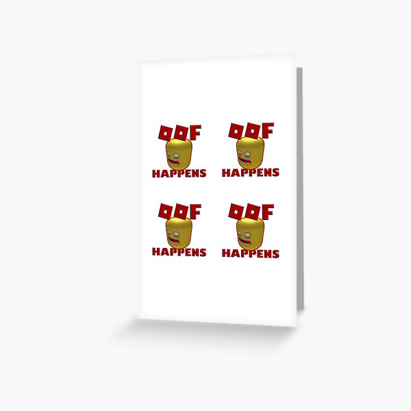 Lets Play Roblox Greeting Cards Redbubble - 61 free epic face badges roblox