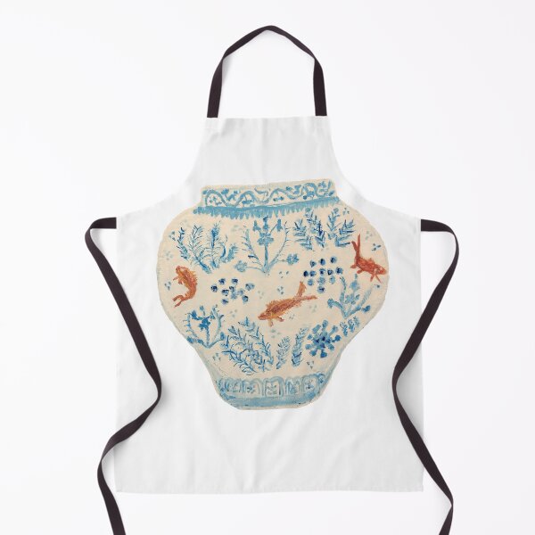Item preview, Blue and White Ginger Jar Goldfish Koi  designed and sold by monpetitbijou.