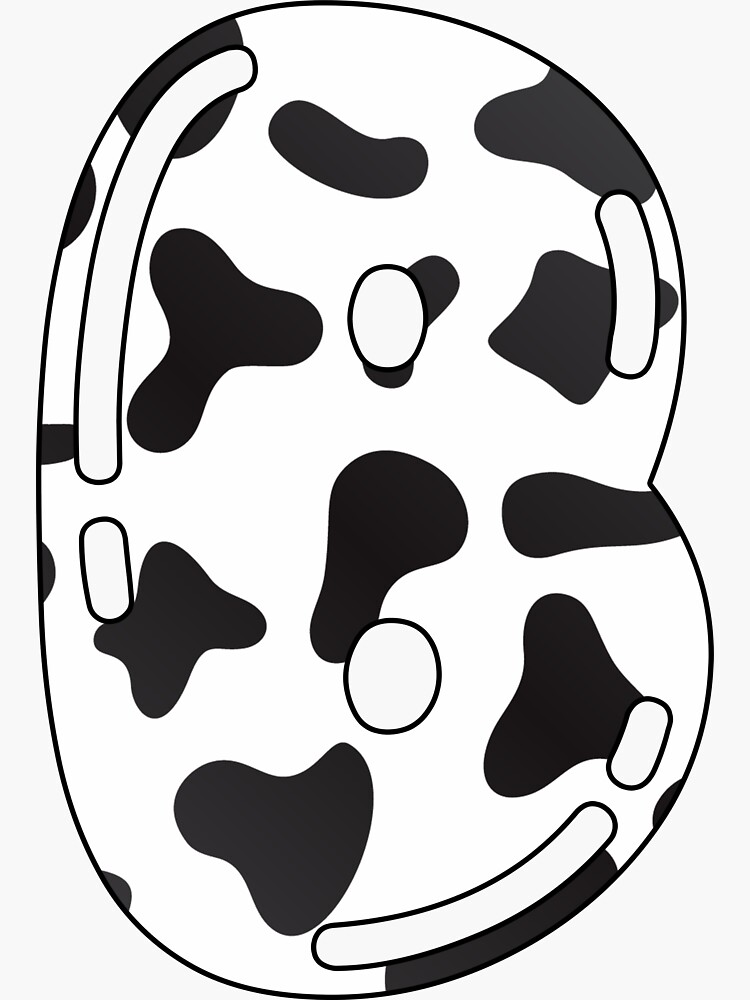 "Letter B Cow Print" Sticker For Sale By Pixel-palace | Redbubble