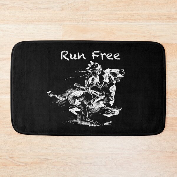 Item preview, Native American Indian Chief on Horseback with Rifle - Run Free designed and sold by StickerArtwork.