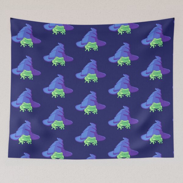 Item preview, Green Frog Witch Familiar- Frog and Witch Hat designed and sold by sheehanstudios.