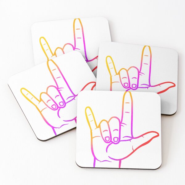 Item preview, ASL - I Love You Sign - Sunset Ombre designed and sold by jekel1hr.