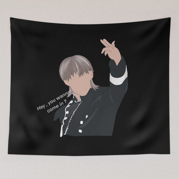Item preview, Sticker - Stray kids Felix backdoor “Hey , you wanna come in?” designed and sold by Amy Hearts.