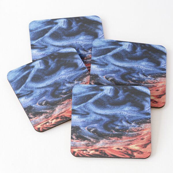 Item preview, Heaven Above Hell - Blue, Red Abstract Paint Sand Art designed and sold by goodygoodstuff.