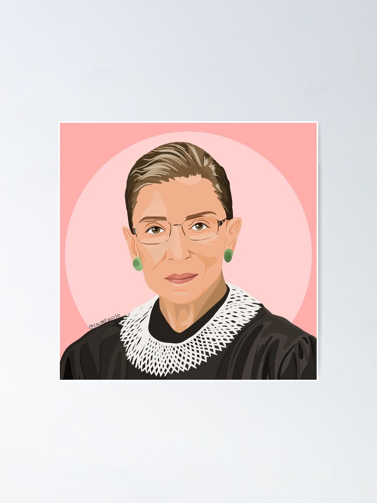 pink background ruth bader ginsburg RBG
