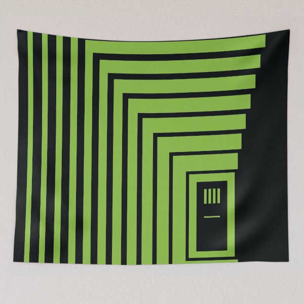 Item preview, Concentric Corridor and Door – Green designed and sold by RoguePatterns.