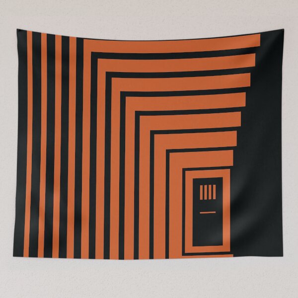 Item preview, Concentric Corridor and Door – Orange designed and sold by RoguePatterns.