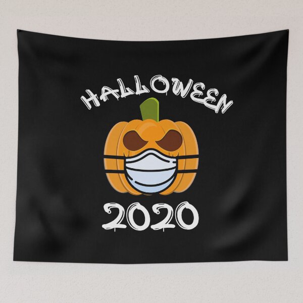 Item preview, Pumpkin Wearing Mask Halloween 2020 designed and sold by PlusAdore.
