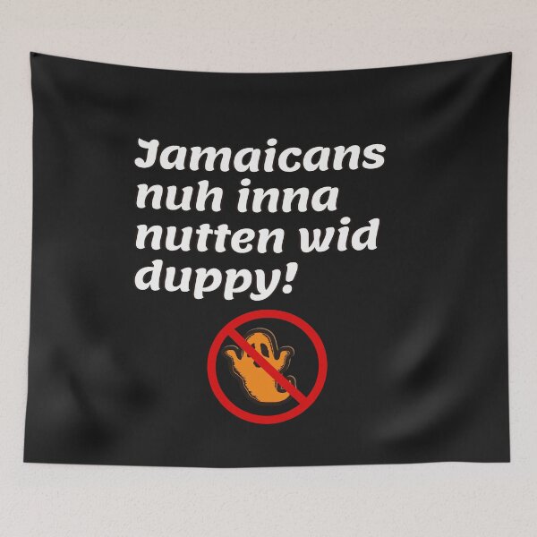 Item preview, Jamaicans nuh inna nutten wid duppy (white font) designed and sold by kindryb.